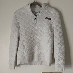 Vineyard Vines White Quilted Quarter Zip